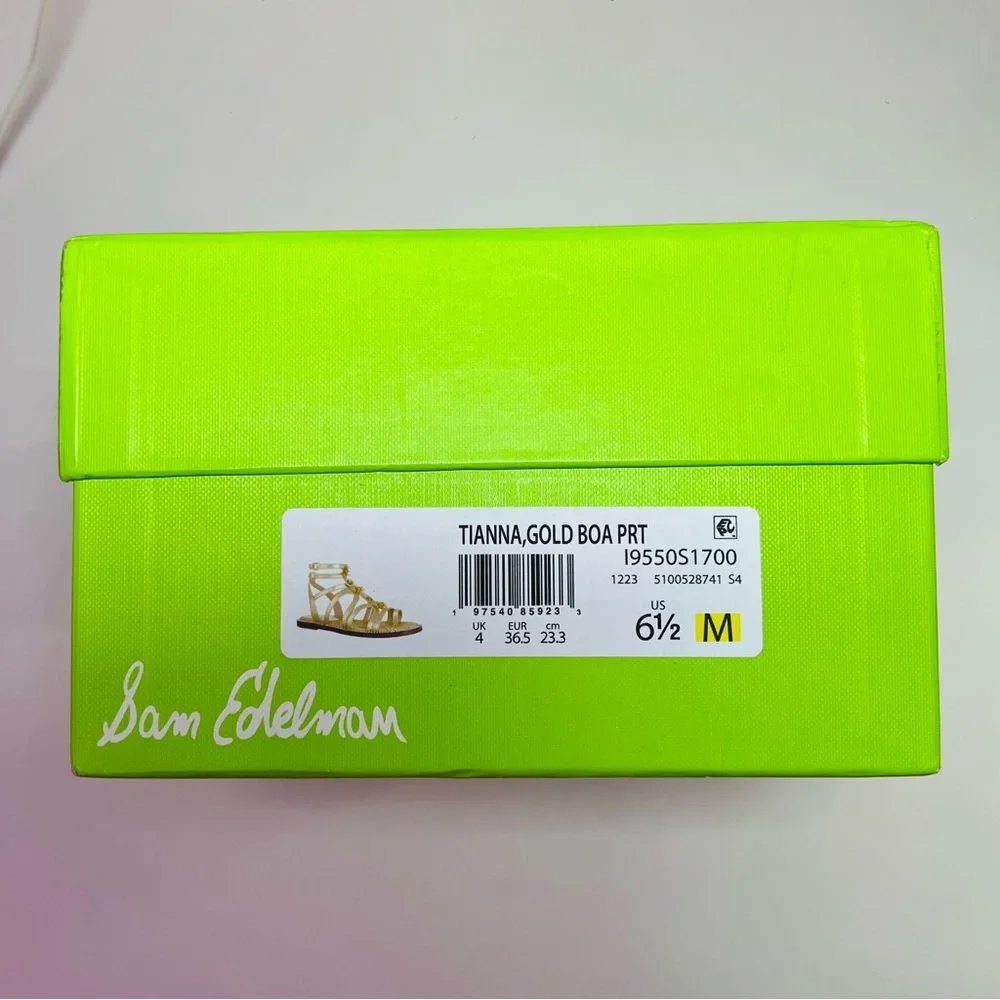 NWOB Sam Edelman Tianna Gold Jeweled Gladiator Sandal 6.5 - Picture 6 of 6